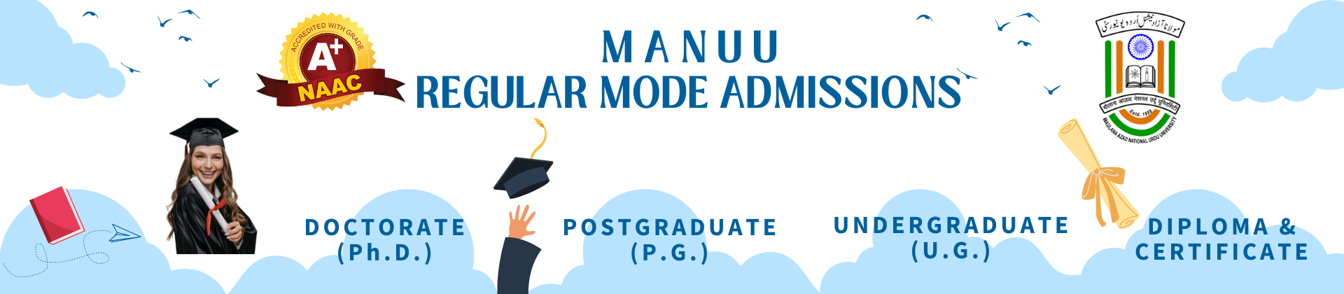 MANUU Regular Mode Admission