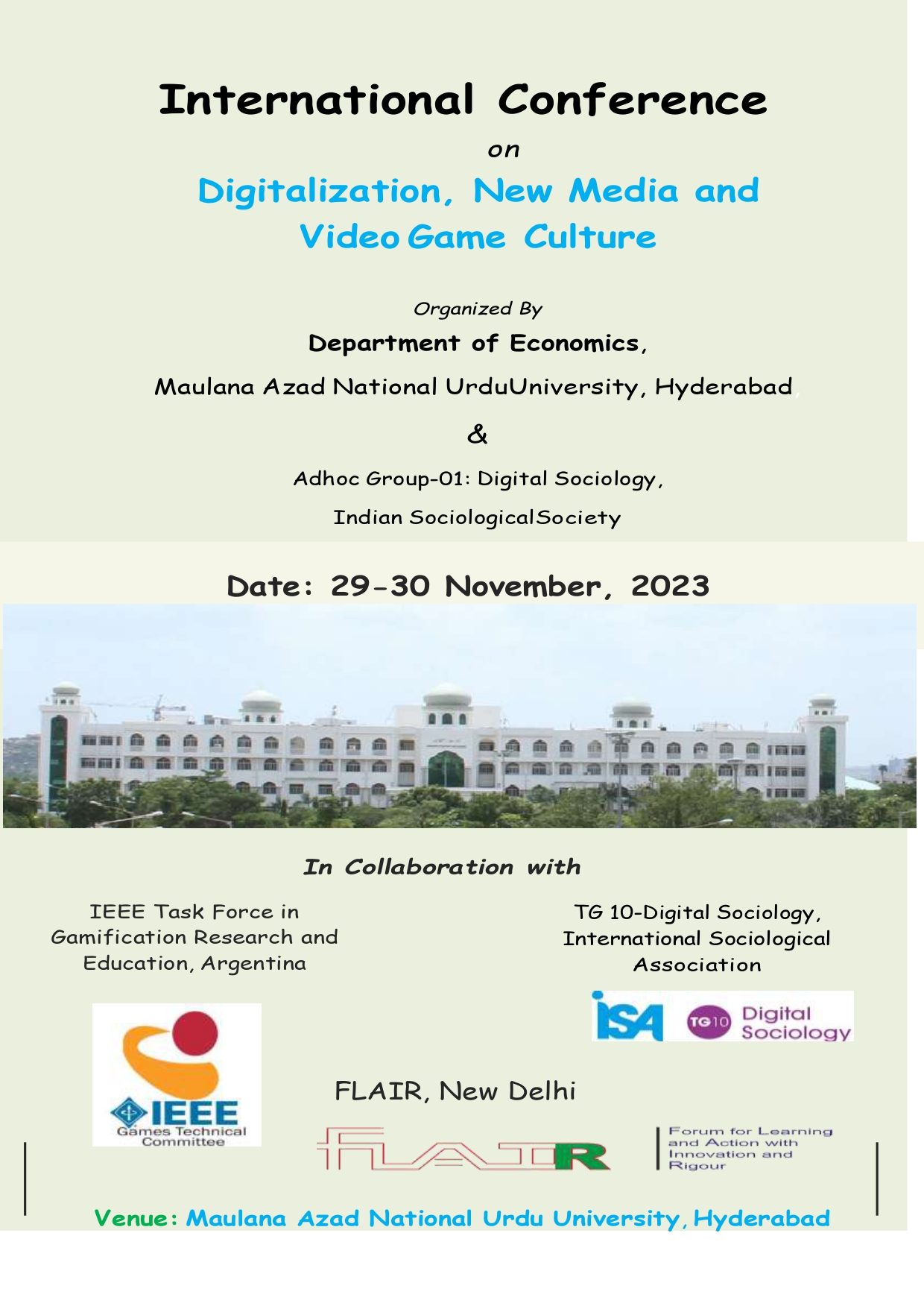 International Conference on Digitalization, New Media and Video Game Culture