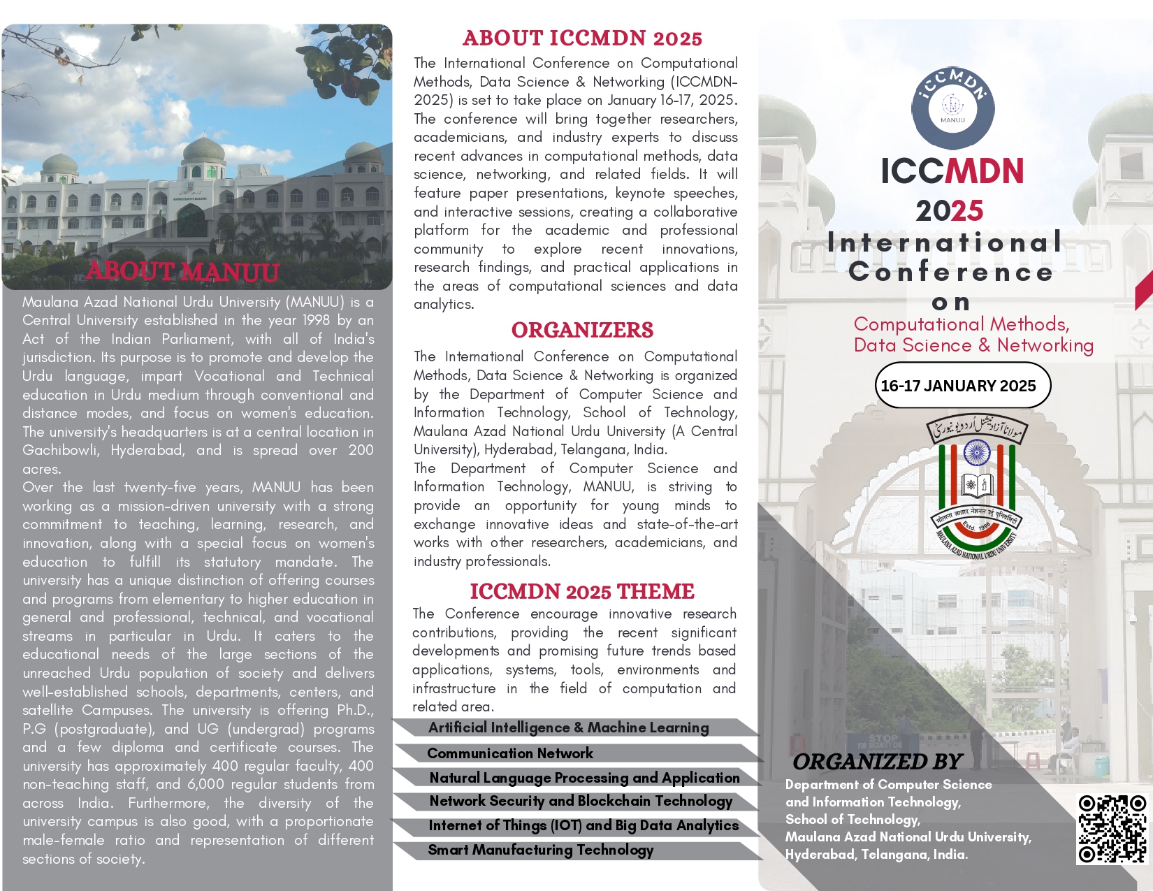 International Conference on  Computational Methods, Data Science & Networking  (ICCMDN)