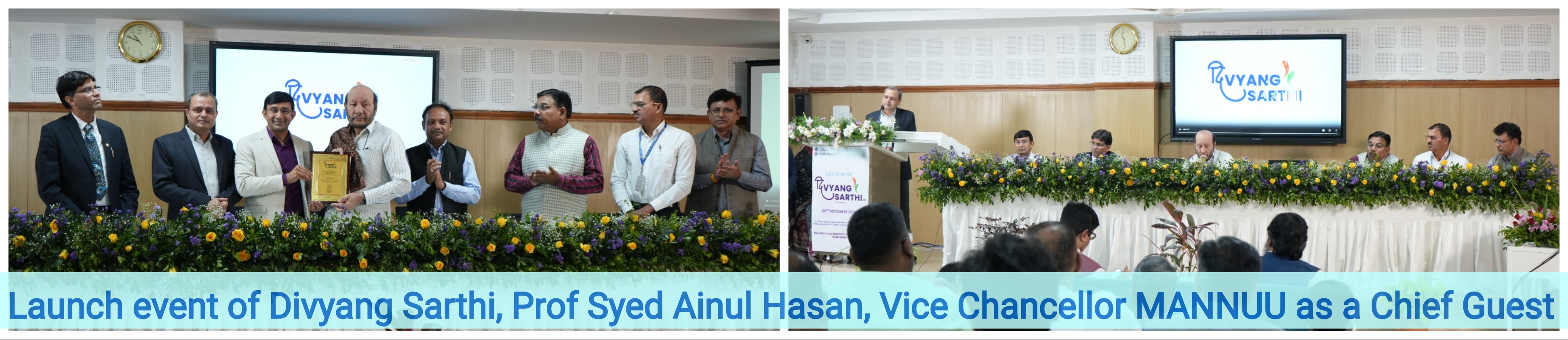 Launch event of Divyang Sarthi, Prof Syed Ainul Hasan, Vice Chancellor MANNUU as a Chief Guest 