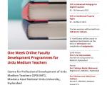 One Week Online Faculty Development Programme on Advanced Pedagogy for English Teachers