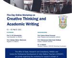 One Week Online Workshop Creative Thinking and Academic Writing	