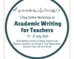 Five-Day Online Workshop on Academic Writing for Teachers