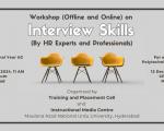 Workshop (Online & Offline) on Interview Skills (By HR Experts and Professionals)