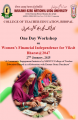 Workshop on "Women’s Financial Independence for Viksit Bharat@2047" 27th January, 2025. “A Community Engagement Initiative by MANUU College of Teacher Education-Bhopal in collaboration with Kurana Gram Panchayat”