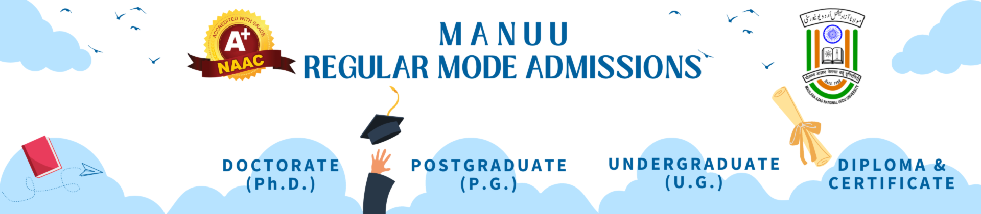 MANUU Regular Mode Admission