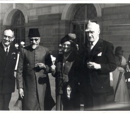 Azad at Rashtrapati Bhawan with French President