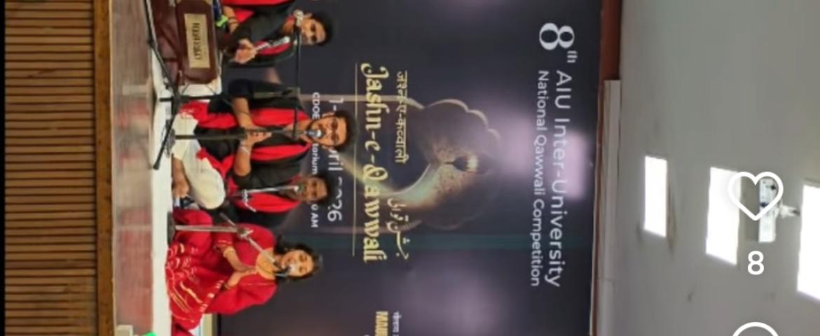 AIU National Qawwali Competition begins at MANUU  Hyderabad:  Maulana Azad National Urdu University under the aegis of Association of Indian University is hosting 8th AIU Inter-University National Qawwali Competition “Jashn-e-Qawwali” at its Hyderabad Campus. The Inaugural Ceremony was presided over by Prof. Syed Ainul Hasan, Vice Chancellor, MANUU whereas Prof. Anuradha Tadakamalla, Vice Chancellor, University of Hyderabad was the Chief Guest.  The Dean Students' Welfare, MANUU is organizing the event on A